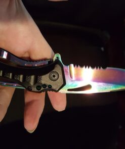 Tac Force- TF-705 Series - Bottle Opener, Glass Punch and Pocket Clip, Tactical, EDC, Rescue Rainbow 36 61xgCe0FOHL