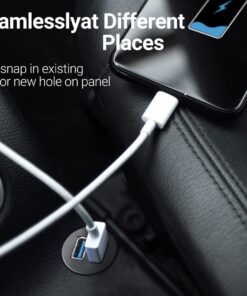 ICESPRING 2 Ports Dual USB 3.0 Male to USB 3.0 Female AUX Flush Mount Car Mount Extension Cable for Car Truck Boat Motorcycle Dashboard Panel -(3 Feet) 28 61xhBNusyHL