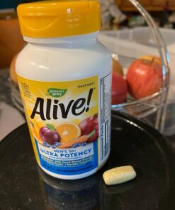 Nature's Way Alive! Men’s 50+ Daily Ultra Multivitamin, High Potency Formula, Supports Healthy Brain, Eyes & Heart*, Gluten-Free, 60 Tablets (Packaging May Vary) 33 61xiQmiNzAL 1