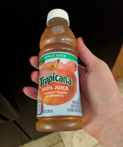 Tropicana 100% Juice, Apple Juice, 10 fl oz (Pack of 24) - Real Fruit Juices, Vitamin C Rich, No Added Sugars, No Artificial Flavors 10 Fl Oz (Pack of 24) 34 61xjPg6ePL