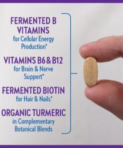 New Chapter Vitamin B Complex – Fermented Coenzyme B Complex Rich in Vitamin B12 + Vitamin B6 + Biotin + Made with Organic Ingredients - 90 ct 90 Count (Pack of 1) 11 61xjTlkKHL