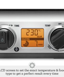 Breville BGR820XL Smart Grill, Electric Countertop Grill, Brushed Stainless Steel., 14" x 14" x 5 3/4" Adjustable,Grill 27 61xl3KUV0FL