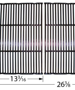 Alternative view of Music City Metals 61812 Gloss Cast Iron Cooking Grid Replacement for Select Gas Grill Models by Broil King, Broil-Mate and Others, Set of 2