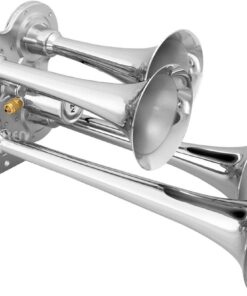 Vixen Horns Train Horn Kit for Trucks/Car/Semi. Complete Onboard System- 150psi Air Compressor, 1.5 Gallon Tank, 4 Trumpets. Super Loud dB. Fits Vehicles like Pickup/Jeep/RV/SUV 12v VXO8715/4114 14 61xn8z Kn7L