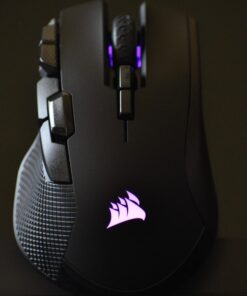 CORSAIR IRONCLAW WIRELESS RGB Rechargeable Gaming Mouse with Slipstream Technology - 18,000 DPI - 3-Zone RGB Multi-Color Backlighting - Black 54 61xnGXe2VeL