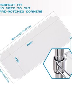 Alternative view of BRIAN & DANY Wire Shelf Liner 14" X 30", Heavy Duty Shelf Liners for Wire Shelving, Waterproof Protector Mats, Set of 5, Transparent 14"x 30"x5