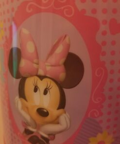 Idea Nuova Disney Minnie Mouse Stick Table Kids Lamp With Pull Chain, Themed Printed Decorative Shade, Pink Minnie Bow-Tique 35 61xowe6LskL