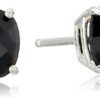 Amazon Collection 925 Sterling Silver Cushion Cut Birthstone Stud Earrings for Women Black Onyx,December 6 mm 33 61xq5LB4CJL