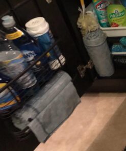 iDesign Steel Over-The-Cabinet 2-Tier Hanging Kitchen Storage Basket The Axis Collection, 4" x 11.1" x 16.3", Bronze 30 61xsGIsklZL