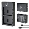 LP EN-EL14 EN EL14a Battery Charger Pack, 2-Pack Battery& Dual Slot Charger, Compatible with Nikon D3500, D5600, D3300, D5100, D5500, D3100, D3200, D5200, D5300, D3400, DF, P7000, P7100, P7700, P7800 2 Batteries & Charger 41 61xsvZDZyL