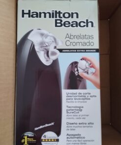 Hamilton Beach Electric Automatic Can Opener with Auto Shutoff, Knife Sharpener, Cord Storage, and SureCut Patented Technology, Extra Tall, Black 28 61xt4U4hmOL