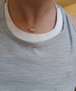 Kendra Scott Elisa Pendant Necklace for Women, Fashion Jewelry, 14k Gold-Plated GOLD - IRIDESCENT DRUSY 32 61xu8Yn8L