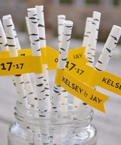 Kikkerland Biodegradable Paper Straws, Birch 25 61xu8tzpagL