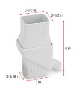 Oatey Mystic Rainwater Collection System, 2 in. x 3 in., Polyvinyl Chloride (PVC), White 33 61xwdHGm7DL