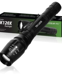 High Lumen 18650 Tactical Flashlights - EcoGear FX TK120X - 5 Light Modes, Adjustable Zoom Focus, Water Resistant - Perfect for Security Professionals and Outdoor Activities 12 61xy67d3n2L