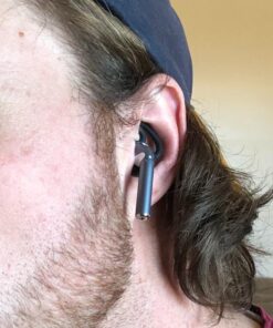 EarBuddyz 2.0 Ear Hooks and Covers Accessories Compatible with Apple AirPods 1 & 2 or EarPods Headphones/Earphones/Earbuds (3 Pairs) (Black) Black 40 61xzZwFY0CL