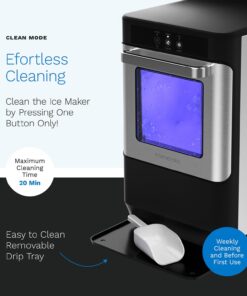 hOmeLabs Countertop Nugget Ice Maker - Stainless Steel with Touch Screen - Portable and Compact - Chewable Nugget Ice Machine - Produces Up to 44lb of Ice Per Day Nugget Ice Maker (Premium) 24 61xzr5AWKTL