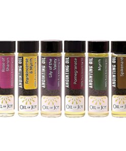 Pack of 6 Anointing Oil for Prayer - Assorted Scents - Rose of Sharon Anointing Oil Frankincense and Myrrh, Lily of The Valley, Pomegranate, Myrrh, Spikenard