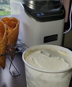 Cuisinart ICE-60WP1 2-Quart Cool Creations Ice Cream, Frozen Yogurt, Gelato and Sorbet Maker, LCD Screen with Countdown Timer, Makes Frozen Treats in 20-Minutes or Less, Stainless Steel/White Ice Cream Maker without Countdown Timer 37 61y4uU92w9L