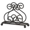 Home Basics Scroll Collection Steel Napkin Holder, Freestanding Tissue Dispenser Organizer for Kitchen Countertop, Durable, Sturdy, Home Décor, Black 14 61y6VKH8tKL