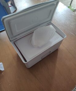 Ubbi Baby Wipes Dispenser, Baby Wipes Case, Baby Wipes Holder With Weighted Plate, Keeps Wipes Fresh And Non-Slip Rubber Feet, Gray Gray Wipes Dispenser 44 61y7vowbL