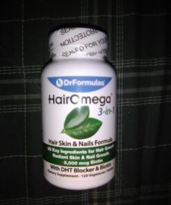 DrFormulas HairOmega 3-in-1 Hair Growth Vitamins with DHT Blocker, Biotin for Women & Men | Hair Skin and Nails Supplement for Hair Loss, 120 Pills 120 Count (Pack of 1) 45 61yBThbYPQL