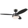 Westinghouse Lighting 7876400 Alloy 42-Inch Gun Metal Indoor Ceiling Fan, Light Kit with Opal Frosted Glass 48 61yBaZqOdwL