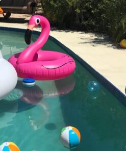 BigMouth Inc. Pink Flamingo Pool Float, Inflates to Over 4ft. Wide, Funny Inflatable Vinyl Summer Pool or Beach Toy, Patch Kit Included 44 61yCuT2tePL