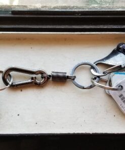 maycom Retro Style Simple Strong Carabiner Shape Keychain Key Chain Ring Keyring Keyfob Key Holder (Black) Black 26 61yD6VCoL5L