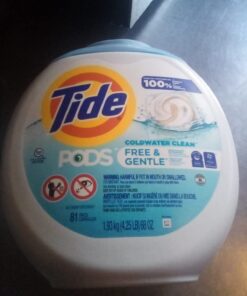 Tide PODS Free & Gentle Laundry Detergent Soap Pods, 81 count Unscented 81 Count (Pack of 1) 40 61yESNi0mzL 1