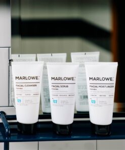 MARLOWE. No. 122 Men's Facial Scrub 6 oz, Light Daily Exfoliating Face Cleanser with Natural Aloe & Green Tea Extracts, Fresh Pine & Agarwood Scent 6 Fl Oz (Pack of 1) 16 61yFTnXcGSL