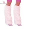 Roma Costume Women's Faux Fur Leg Warmer One Size Baby Pink 18 61yItOPXgyL