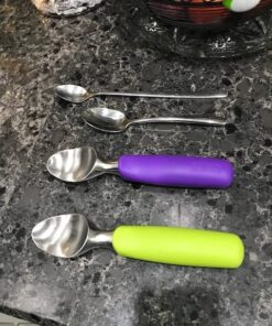 SUMO Ice Cream Scoop - Heavy Duty Stainless Steel Icecream Scooper, Comfortable Non-slip Grip Handle, Dishwasher Safe for Easy Cleaning, Green 1-Pack 21 61yKHzxUOLL