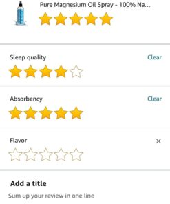 Pure Magnesium Oil Spray - 100% Natural Magnesium Spray - Sourced from The Dead Sea Topical Magnesium 8 Fl Oz (Pack of 1) 41 61yLsV7sHL