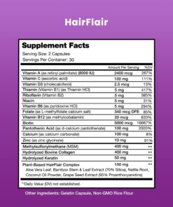 NutraChamps HairFlair | Hair Health Vitamins for Women | Biotin Vitamins for Hair Skin & Nails | Hair Health Supplement for All Hair Types with Biotin, Keratin, Collagen, Bamboo, Aloe & More 23 61yN6UvT2L
