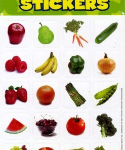 Eureka Fruits and Vegetables Photos Stickers Assorted