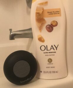 SoundBot SB510 HD Water Resistant Bluetooth Shower Speaker, Handsfree Portable Speakerphone with Built-in Mic, 6hrs of Playtime, Control Buttons and Dedicated Suction Cup for Showers (Black) Black 44 61yPHvsMO L