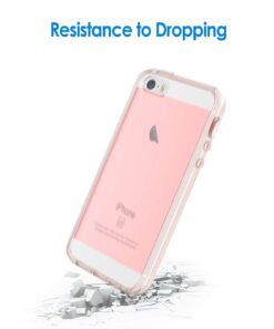 JETech Case for iPhone SE 2016 (Not for 2020), iPhone 5s and iPhone 5, Non-Yellowing Shockproof Phone Bumper Cover, Anti-Scratch Clear Back (Clear) 33 61yQOLvZlhL