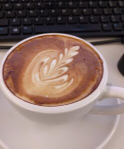 Konitz Coffee Bar Cappuccino Coffee Cups Set with Saucers, White Cappuccino Cups Set of 4 - 6 oz Coffee Cup Set with Saucers, Porcelain Cappuccino Cup 1 Giftboxed Set 56 61yQOYxOFPL