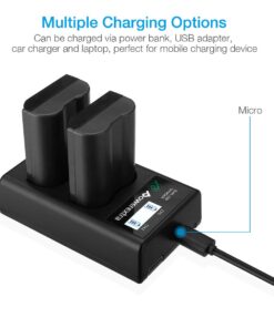 Powerextra EN-EL15a EN-EL15b EN-EL15c Battery and Dual USB Charger Compatible with Nikon D780, Z6, Z7, D850, D810, D810A, D800, D800E, D7500, D7200, D7100, D7000, D750, D810, D610, D600, 1v1 Cameras 16 61yQaTCmcgL