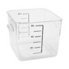 Rubbermaid Commercial Products Plastic Space Saving Square Food Storage Container For Kitchen/Sous Vide/Food Prep,Lids not included (Sold separately), 6 Quart, Clear (Fg630600Clr) 6 Qt. 43 61yQqVrajL