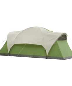Coleman Montana Camping Tent, 6/8 Person Family Tent with Included Rainfly, Carry Bag, and Spacious Interior, Fits Multiple Queen Airbeds and Sets Up in 15 Minutes Green 8-Person 29 61yRO1U8TEL