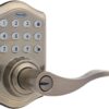 Honeywell Safes & Door Locks - 8734101 Electronic Entry Lever Door Lock, Antique Brass 6.5 x 8.8 x 9 inches Electronic Entry Knob 20 61yRR2AwASL