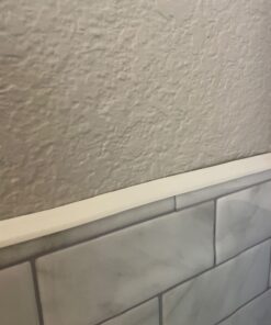 InstaTrim Peel and Stick Trim - Flexible, Adhesive Caulk Tape for Walls, Floors, Counters, Tile, & More - White 1/2 in by 10 ft Adhesive Trim 1/2 in x 10 ft, 2‐pk 52 61yRYm9CE8L