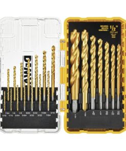 DEWALT Titanium Nitride Coated Drill Bit Set, Pilot Point, 21-Piece (DW1361) 21-Piece Drill Bit Set 26 61yRmOJLlL