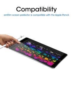 amFilm Glass Screen Protector for iPad Air 3, iPad Pro 10.5" (2017), Apple Pencil Compatible, Tempered Glass, 2 Pack 30 61ySYEUXHL