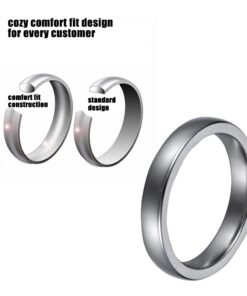 L-Ring 8MM Tungsten Carbide Ring with Fiber Inlay and Polished Beveled Edges Finish, Size 7-14 6 9 61ySg0uCLL 1