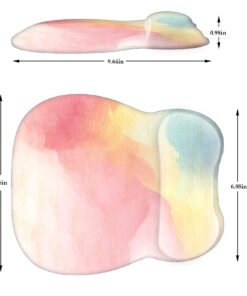 EooCoo Ergonomic Mouse Pad with Wrist Support, Non-Slip Base Mouse Mat for Internet Cafe, Home & Office - Pattern 6 1pc Memory Foam Pattern 6 13 61yTQTMMGL