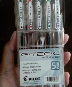 PILOT G-Tec-C Gel Ink Rolling Ball Pens, Ultra Fine Point (0.4mm), Black/Blue/Red/Green/Purple Inks, 5-Pack Pouch (35480) 5 Count (Pack of 1) Black/Blue/Red/Green/Purple Ink 16 61yTwBRb3GL