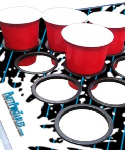 8-Foot Beer Pong Table w/Optional Cup Holes & LED Color-Changing Glow Lights - 11 Table Designs Available Party Pong Splash 9 61yU5yabkCL